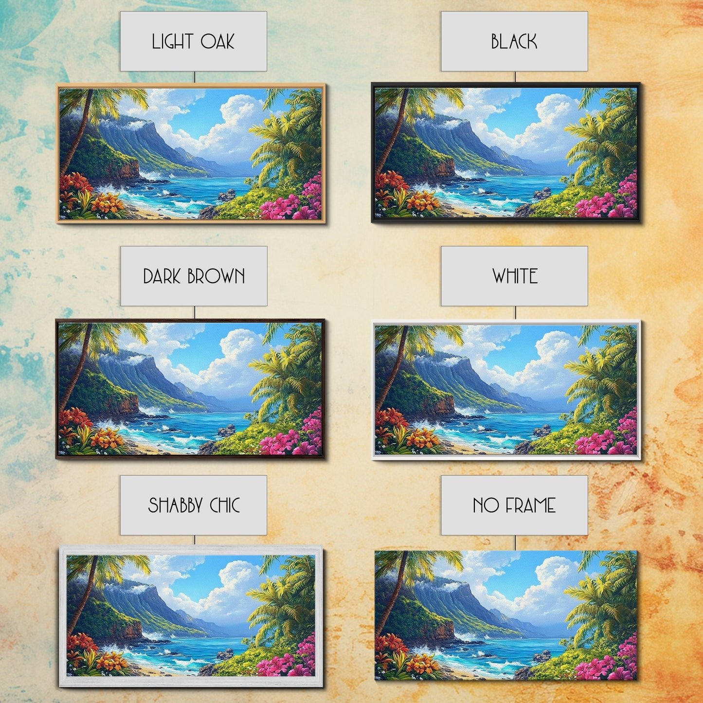 Tropical Beachscape Canvas Print Coastal Landscape Art Hawaii Decor Living Room Art Above Couch Art Nautical Wall Art Gift Idea