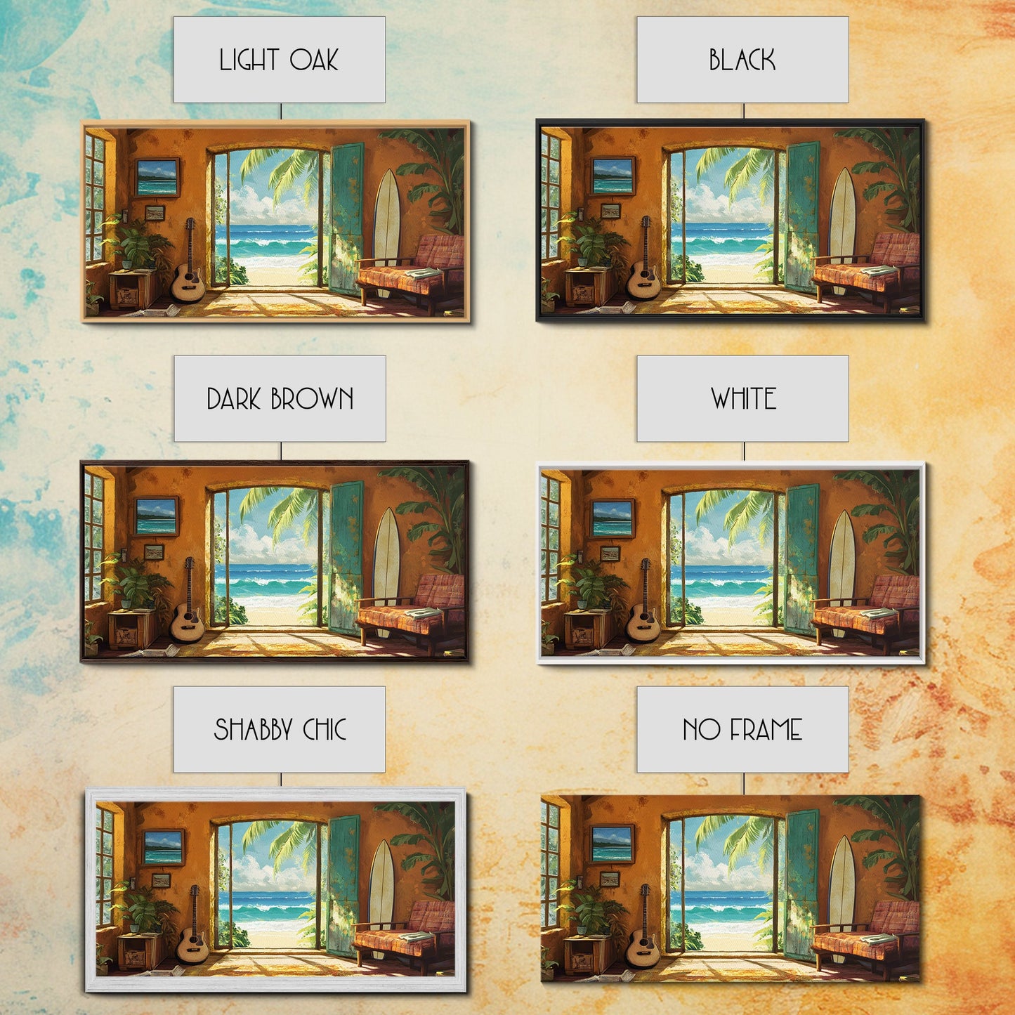 Ocean Retreat Leinwanddruck Küstendeko Rustikale maritime Wandkunst für über dem Sofa Tropische Strandzimmerkunst Bauernhauskunst Geschenkidee