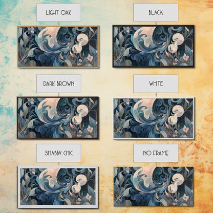 Floral Art Nouveau Canvas Print with Botanical Prints and Minimalist Art Stunning Sage Green Wall Art for Elegant Decor Spaces