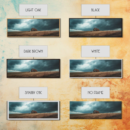 Rustic Barn Framed Canvas Print Smoky Mountain Art Autumn Farmhouse Wall Art Rustic Landscape Painting Guest Room Artwork Decor