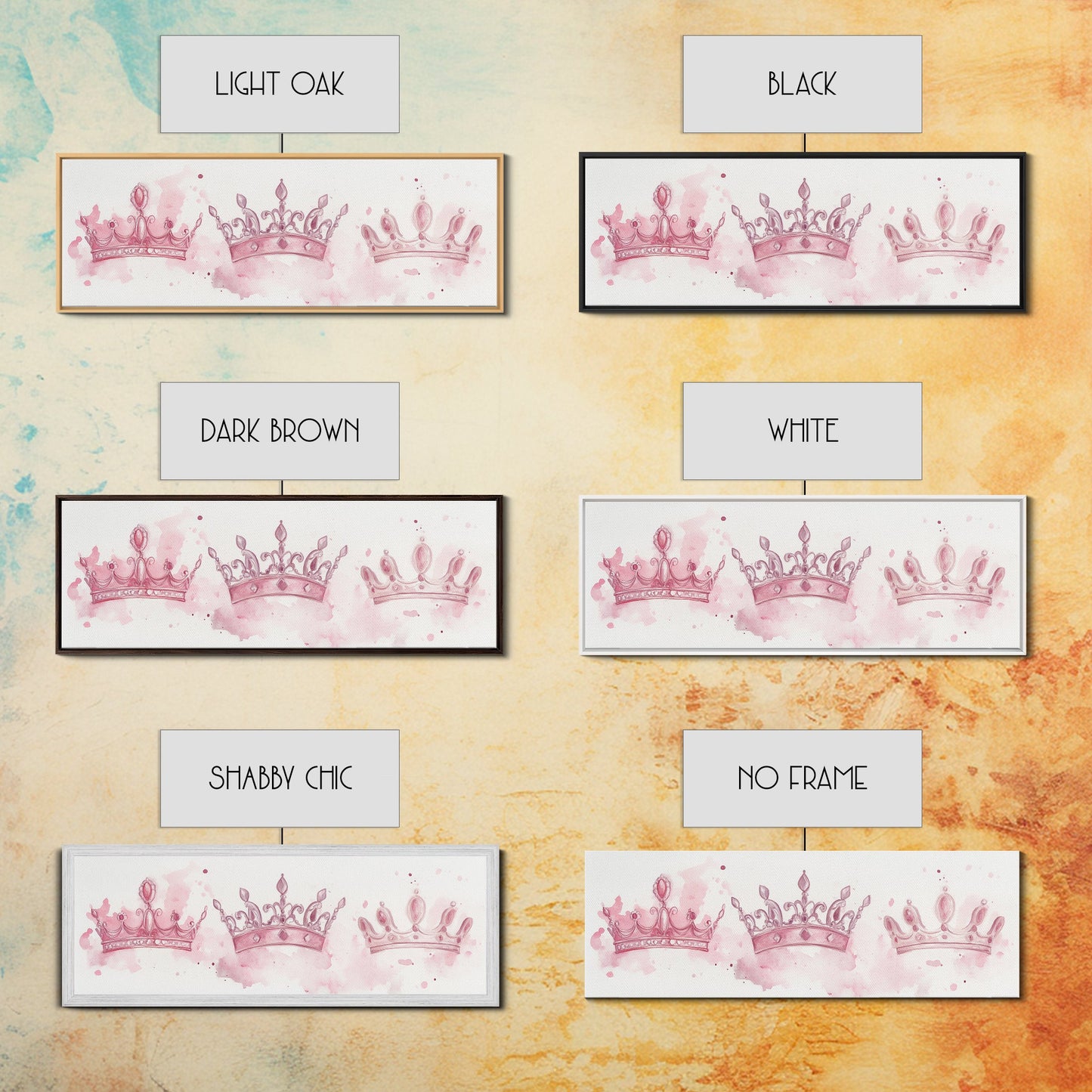 Crown Jewels Canvas Print Victorian Art Nouveau Print Pink Wall Art Bedroom Decor Light Pink Wall Art Feminine Glam Decor Gift