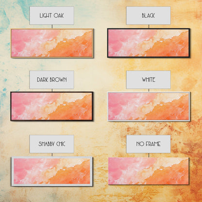 Textured Abstract Pink Canvas Print - Soft Peach and Coral Wall Art, Minimalist Fall Decor, Vibrant Pastel Bedroom Accent, Gift Idea