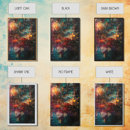 Cosmic Science Canvas Print Abstract Scientific Artwork Universe Wall Art Therapy Art Modern Space Decor Astronomy Lover Gift