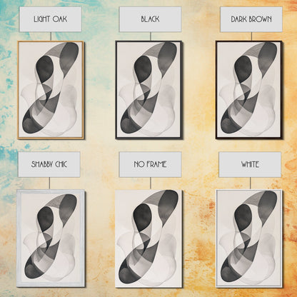 Dynamic Monochrome Abstract Canvas Print Minimalist Line Art Modern Wall Decor Gift Idea Living Room Stylish Contemporary Artwork