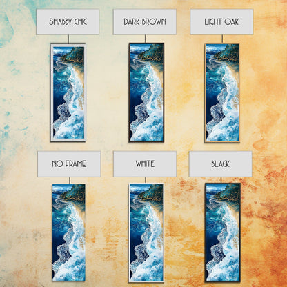 Abstract Ocean Painting, Nautical Wall Art, Coastal Wall Art, Seascape Painting, Blue and Green Wall Art, Canvas Print, Gift Idea