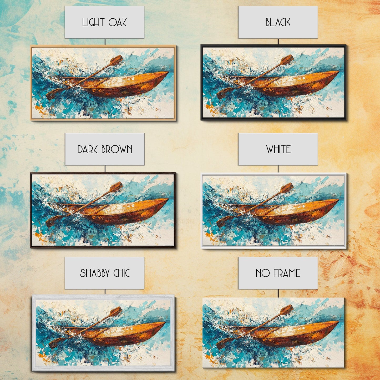 Nautical painting, boat painting, framed canvas print, extra wide art, seascape painting, rustic wall art, coastal wall art, ocean waves