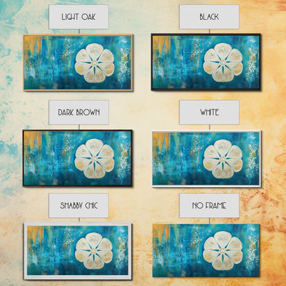 Abstrakte Blumenmotive, botanische Drucke, Küstenlandschaftskunst, Wabi-Sabi-Kunst, gerahmter Leinwanddruck, extrabreite Kunstdrucke, Wandbilder in Blau und Gold