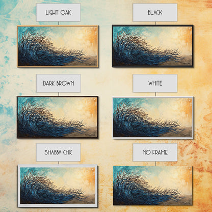 Abstract Wind, Canvas Print, wabi sabi art, moody art, extra wide painting, contemporary abstract, panoramic wall art