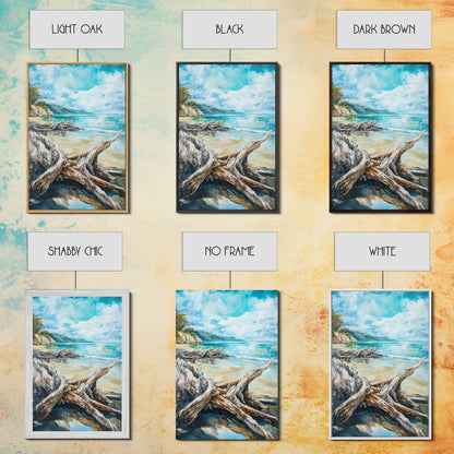 Beach, coastal painting, ocean painting, landscape painting, framed canvas print, lake Tahoe art, nautical wall art, beach house decor