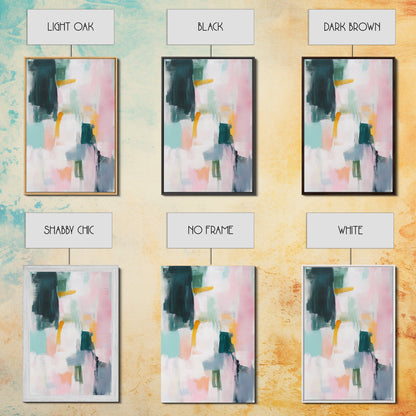 Abstract Art, Light Pink Wall Art, Pink Abstract Art, Minimalist Art, Modern Art Print, Canvas Print, Extra Wide Art, Boho Art