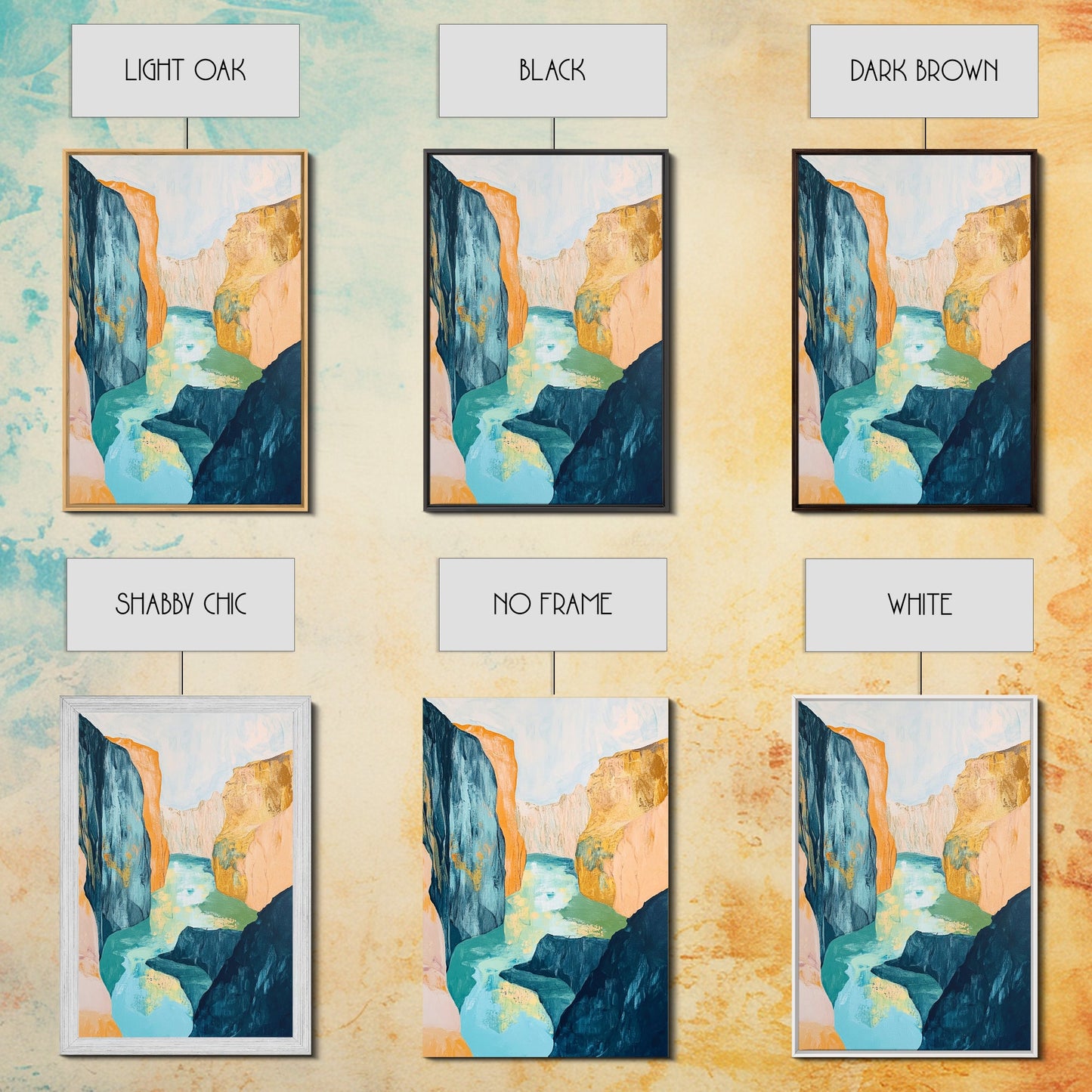 Canyon River, Southwest Wall Art, Mountain Painting, Rustic Art, Landscape Painting, Extra Wide Art, Boho Art, Framed Canvas Print