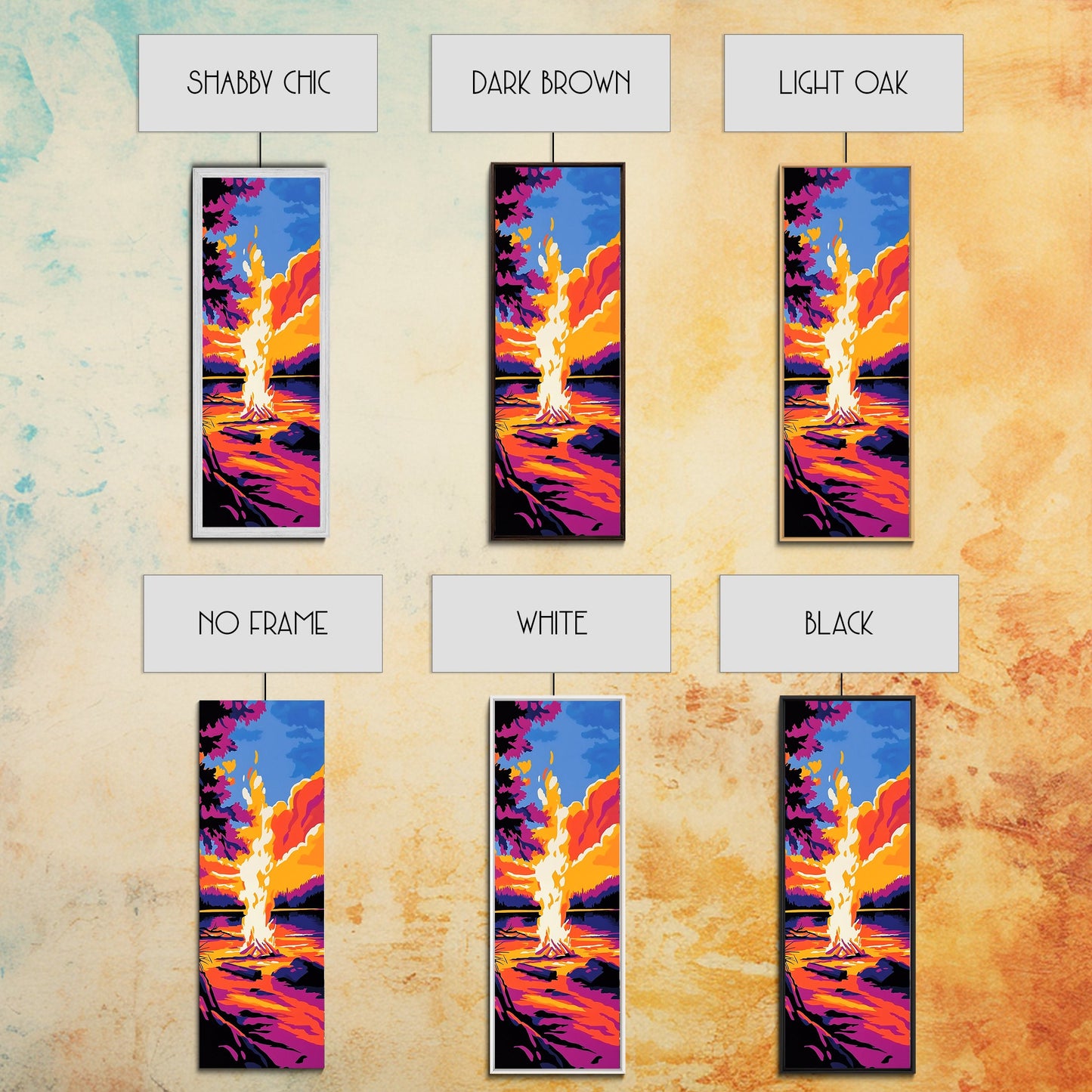 Campfire Glow, Warm Autumn Art, Cozy Home Decor, Rustic Canvas Print, Cabin Wall Art, Living Room Art, Fall Aesthetic