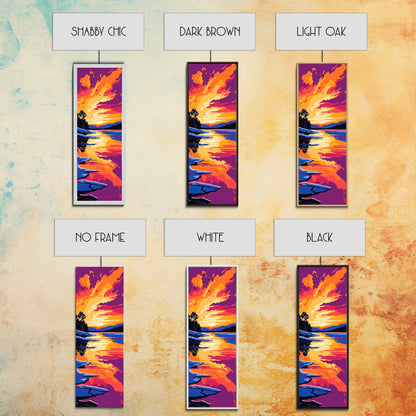 Fire Sky, Fiery Sunset, Vibrant Landscape, Dramatic Wall Art, Canvas Print, Living Room Decor, Abstract Nature, Bold Colors