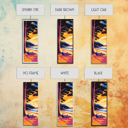 Coastal Retreat, Sandy Beach Scene, Relaxing Sunset View, Ocean Wall Art, Vacation Home Decor, Canvas Print, Tropical Style