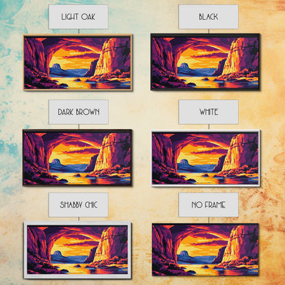 Canyon View, River Sunset, Majestic Landscape, Southwest Decor, Warm Tones, Nature Escape, Living Room or Office, Framed Canvas Print