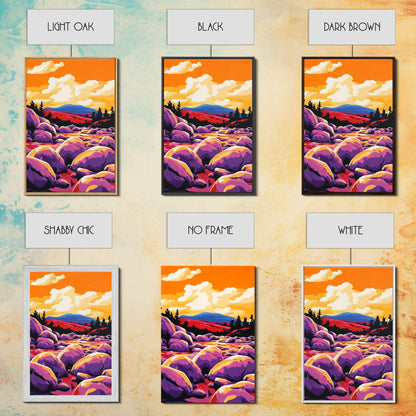 Sunset River, Nature Wall Art, Vibrant Landscape, Autumn Decor, Framed Canvas Print, Living Room Art, Bold Colors, Modern Art