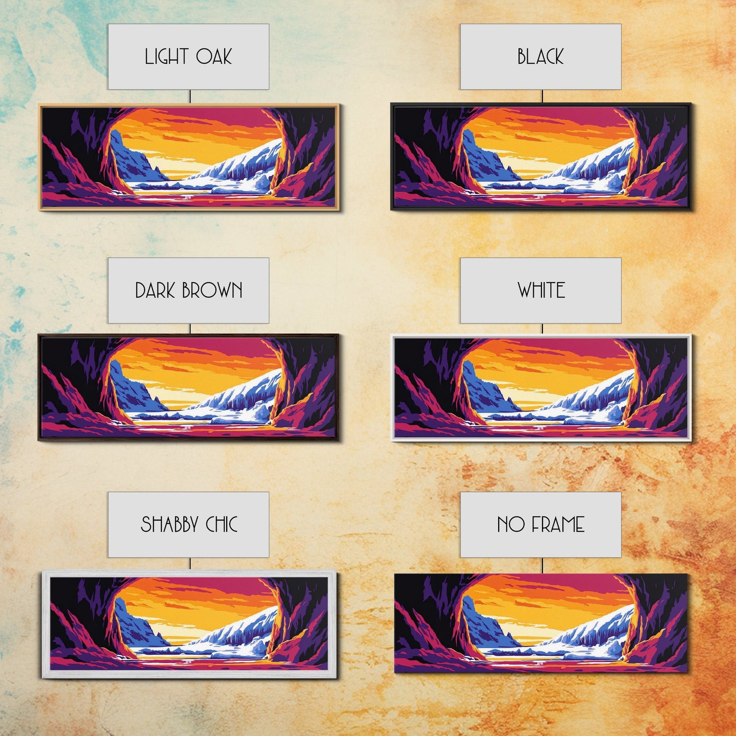 Arctic Cave, Winter Landscape, Nature Escape, Mountain Snow, Chill Tones, Adventure Vibes, Man Cave Art, Canvas Print