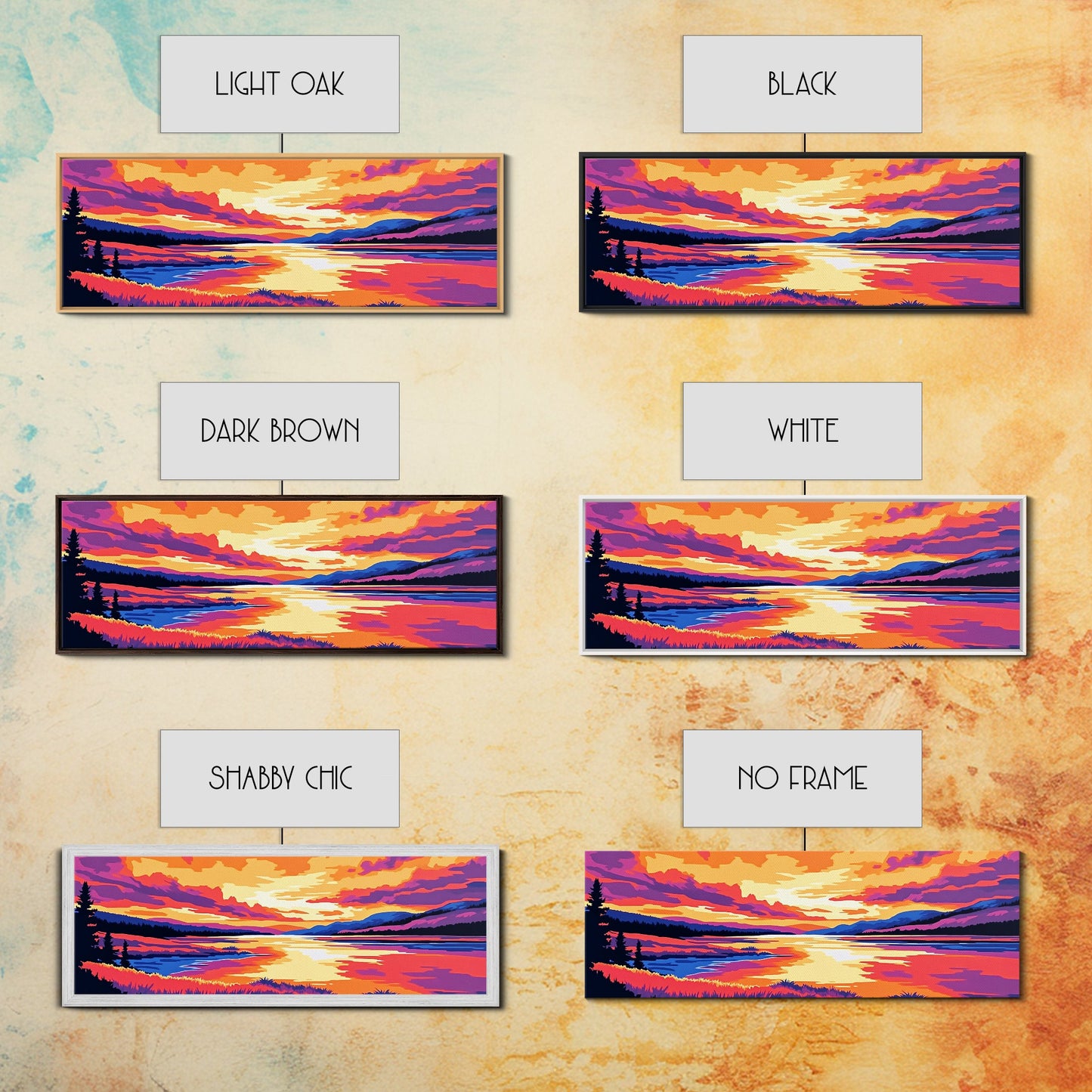 Serene River, Sunset Reflection, Vibrant Scenery, Peaceful Escape, Canvas Print, Nature Wall Art, Living Room Decor, Rustic Aesthetic