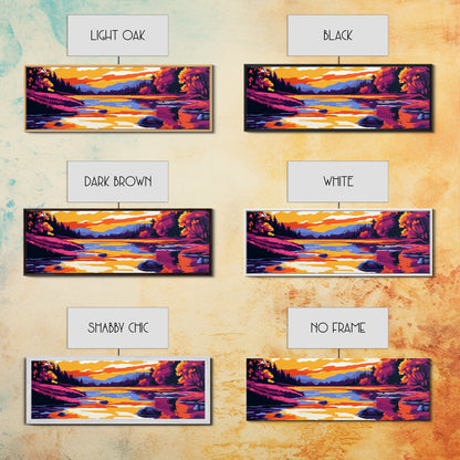 Cliffside Sunset, Dramatic Coast, Serene Waters, Canvas Print, Nature Wall Art, Vibrant Landscape, Boho Decor, Relaxing Atmosphere