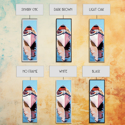 Rowboat Reflection, Lake House Art, Serene Waterscape Painting, Nautical Home Decor, Calm Blue Artwork, Canvas Print