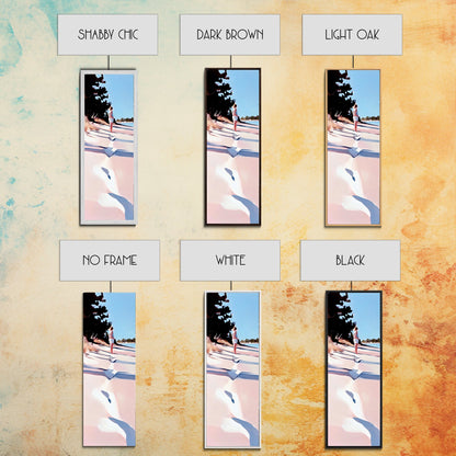 Sandy Beach, Coastal Landscape, Pastel Beach Art, Modern Nature, Canvas Print, Minimalist Seascape, Living Room Wall Art, Bedroom Decor