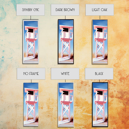 Lifeguard Tower, Beach House Art, Coastal Minimalism, Summer Seascape, Canvas Print, Nautical Theme, Modern Wall Art, Living Room Decor