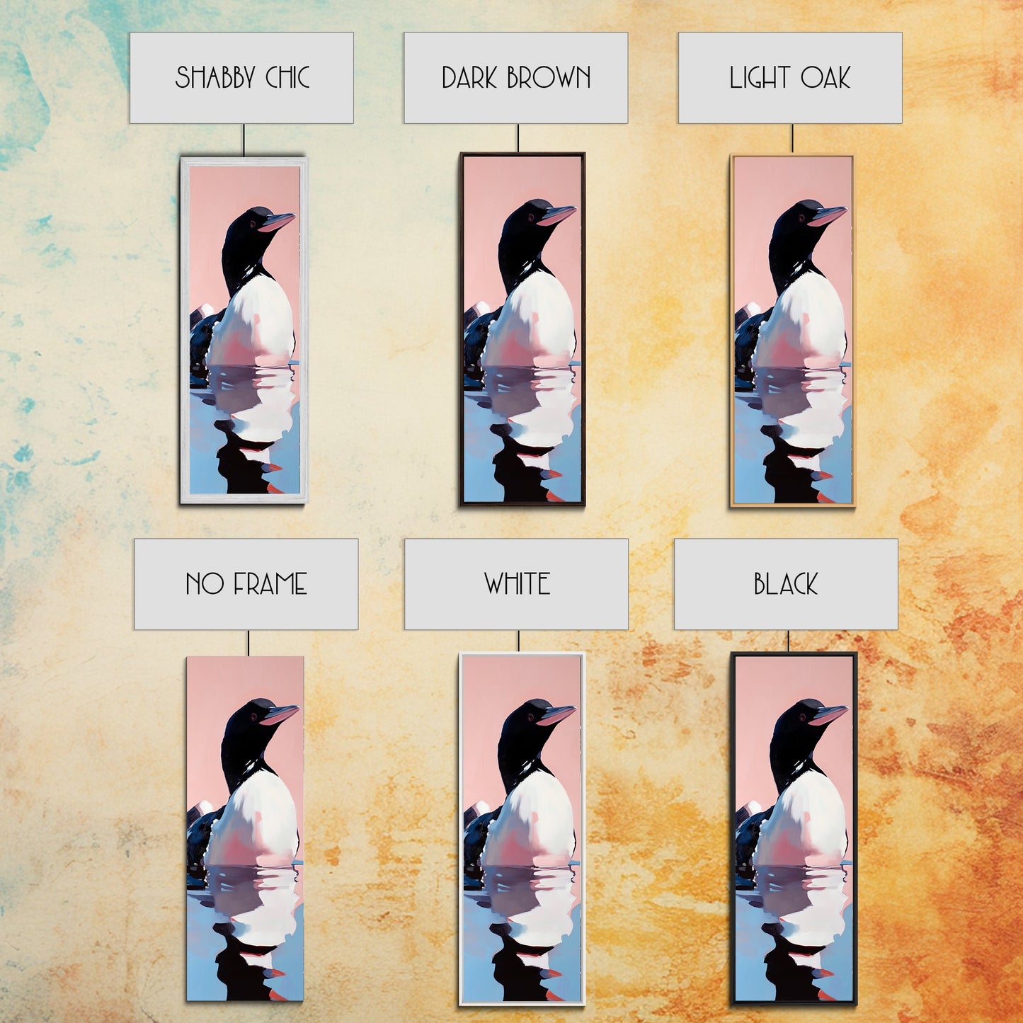 Loon, Water Bird, Wildlife, Nature Wall Art, Cabin Decor, Lake House Art, Animal Portrait, Minimalist Painting, Canvas Print