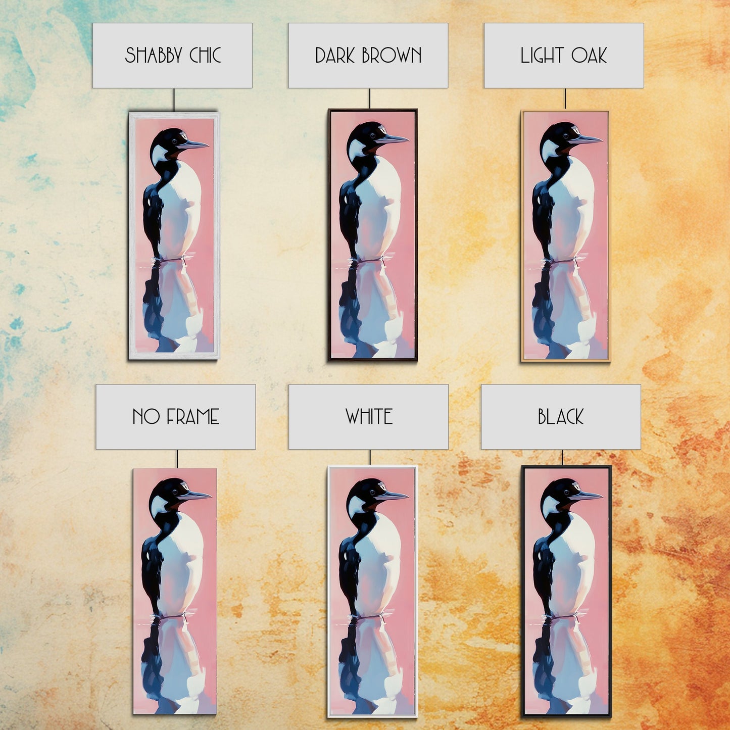 Loon, Reflections, Wildlife, Bird Art, Lake House Decor, Tranquil Wall Art, Waterfowl Painting, Framed Canvas Print