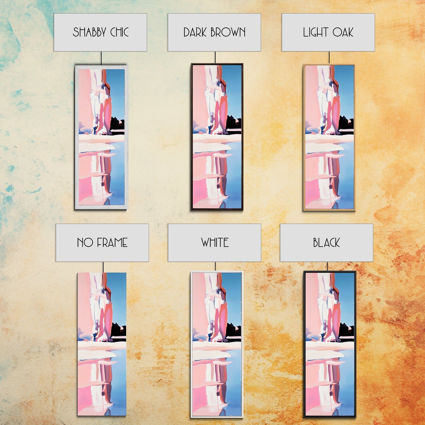 Ocean Reflection, Beach Wall Art, Minimalist Coastal Decor, Pastel Landscape, Serene Seascape, Living Room Art, Canvas Print, Gift Idea