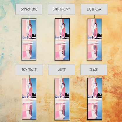 Ocean Reflection, Beach Wall Art, Minimalist Coastal Decor, Pastel Landscape, Serene Seascape, Living Room Art, Canvas Print, Gift Idea