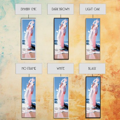 Ocean Wave, Abstract Water Art, Beach Aesthetic, Coastal Home Decor, Modern Minimalist Wall Art, Relaxing Seascape, Framed Canvas Print