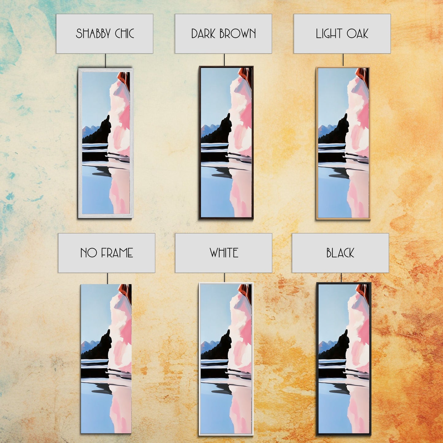 Scenic Lakeside, Moody Landscape, Framed Canvas Print, Nature Art, Soft Earthy Colors, Living Room Wall Art, Modern Minimalist