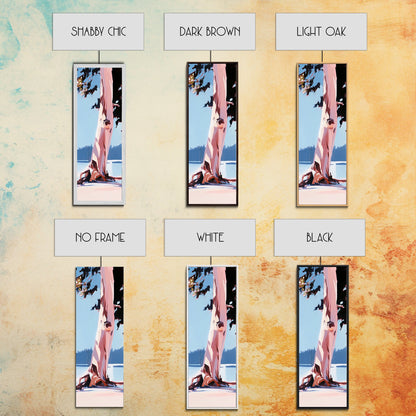 Tree Trunk, Nature Art, Minimalist Landscape, Rustic Decor, Living Room, Earthy Tones, Tranquil Scenery, Framed Canvas Print