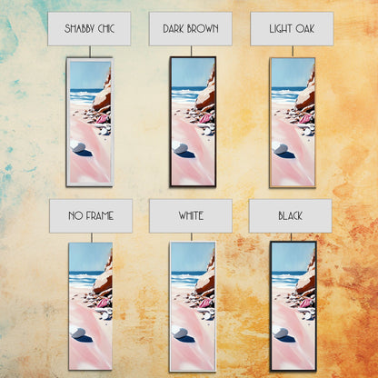 Sandy Beach, Coastal Escape, Ocean Bliss, Canvas Print, Beach House Decor, Minimalist Painting, Living Room Wall Art, Gift, Blue