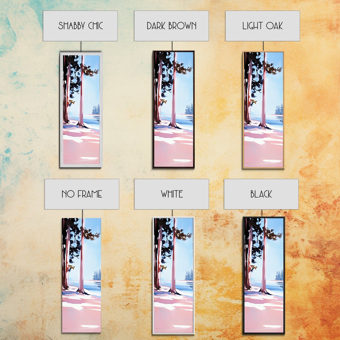 Pine Trees, Tranquil Forest, Nature Wall Art, Minimalist Tree Painting, Modern Landscape, Calm Home Decor, Framed Canvas Print