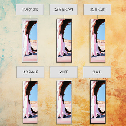 Desert Arch, Pink Sand, Minimalist Landscape, Framed Canvas Print, Boho Wall Art, Southwest Decor, Living Room Art, Nature Inspired