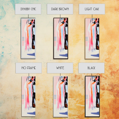 Vibrant Textures, Abstract Fashion Art, Bold Color Splashes, Modern Aesthetic, Trendy Wall Decor, Artistic Expression, Framed Canvas Print