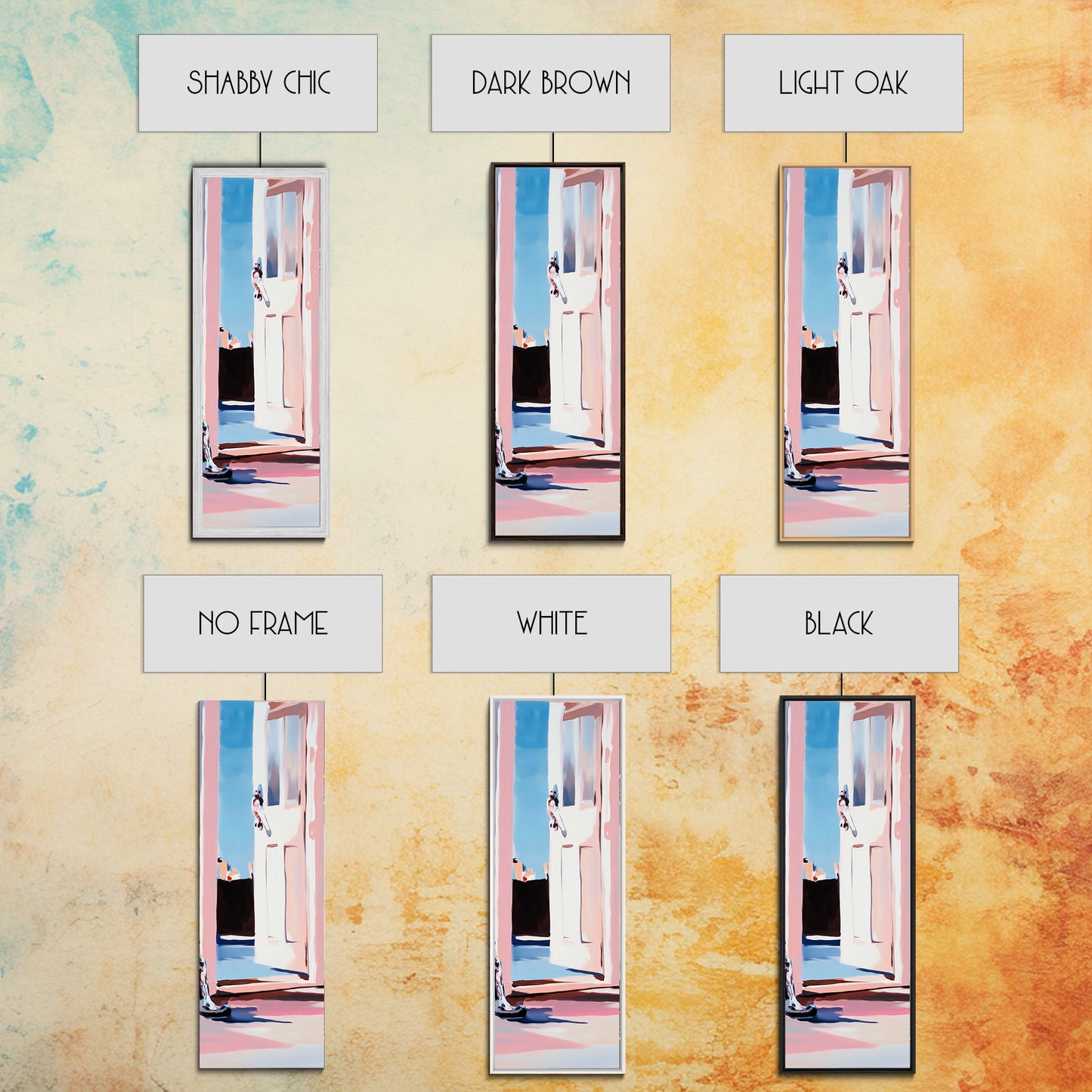 Open Door Light, Dreamy Interior, Soft Tones, Warm Aesthetic, Framed Canvas Print, Entryway Art, Minimalist Wall Art, Cozy Home Decor