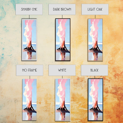 Burning Tree, Surreal Landscape Art, Abstract Nature Print, Dreamy Wall Art, Modern Home Decor, Soft Color Palette, Canvas Print