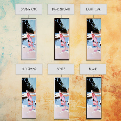 Jumping Fish, Nature Wall Art, Lake House Decor, Canvas Print, Outdoor Adventure, Fishing Theme, Rustic Aesthetic, Wildlife Painting