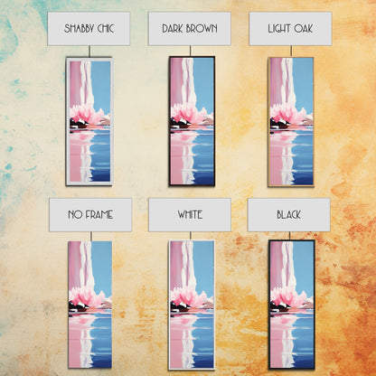 Abstract Reflection, Watercolor Aesthetic, Ocean Wall Art, Canvas Print, Modern Minimalism, Soft Tones, Living Room Art, Tranquil Home Decor