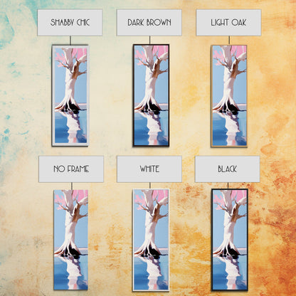 Tree Reflection, Serene Landscape, Minimalist Wall Art, Canvas Print, Calming Nature, Home Decor, Boho Aesthetic, Tranquil Painting