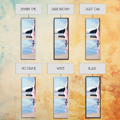 Woman by Ocean, Coastal Art, Canvas Print, Romantic Seascape, Minimalist Decor, Modern Art, Pastel Beach Scene, Living Room Wall Art