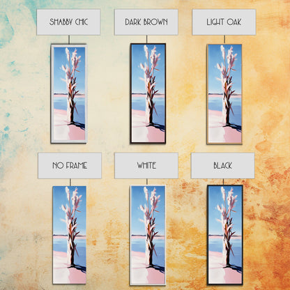 Desert Blossom, Modern Botanical, Pastel Wall Art, Canvas Print, Feminine Nature Decor, Soft Boho Aesthetic, Bedroom Wall Decor