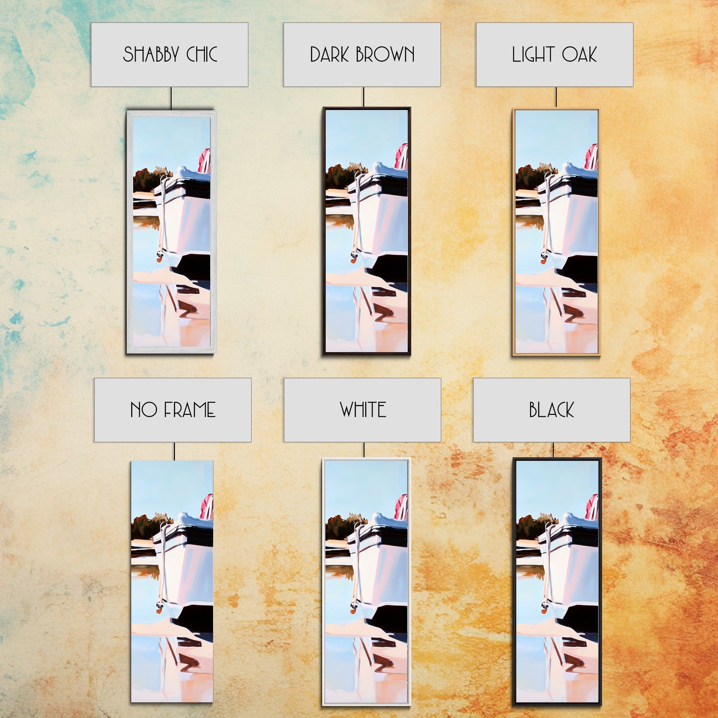 Lakeside Escape, Tranquil Water Scene, Nature Serenity, Framed Canvas Print, Coastal Home Decor, Peaceful Wall Art, Minimalist Art