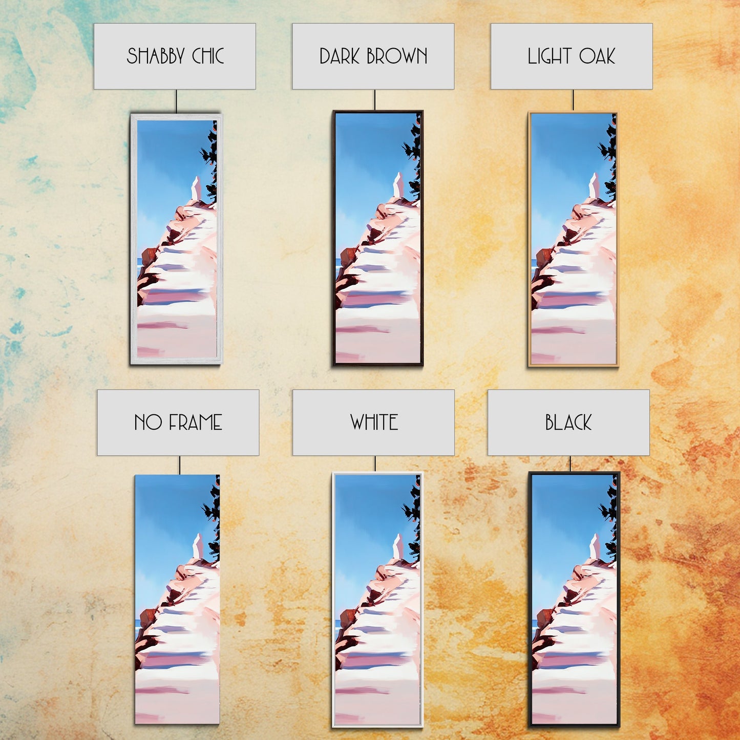 Sunset Cliffs, Beach Landscape, Warm Coastal Decor, Ocean View Art, Living Room Print, Modern Seascape, Canvas Print, Summer Art