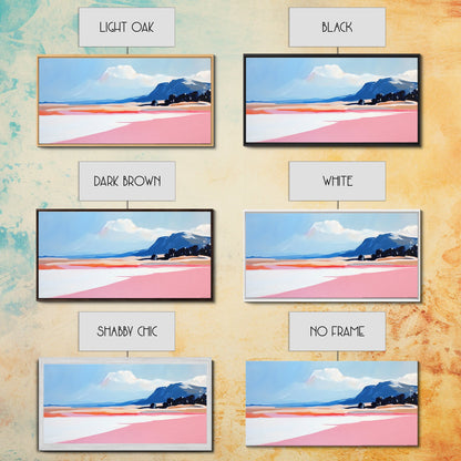 Mountain Horizon, Pastel Desert, Sunset Landscape, Canvas Print, Southwest Wall Art, Earth Tone Decor, Living Room Artwork, Scenic Painting