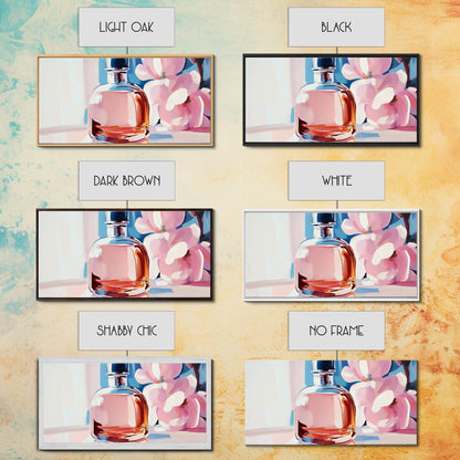 Perfume Bottle, Feminine Art, Chic Wall Decor, Canvas Print, Modern Glam Art, Elegant Painting, Fashion Inspired Art, Dressing Room Art