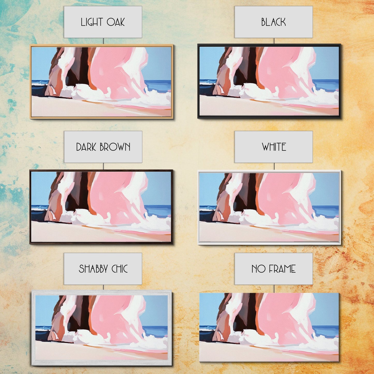 Beach Cliffside, Ocean Waves Art, Coastal Home Decor, Beach Vacation Aesthetic, Minimalist Seascape, Canvas Print, Bedroom Wall Art