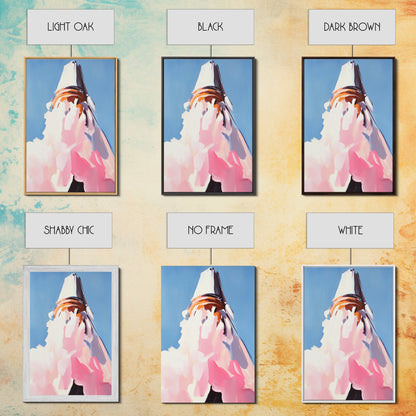 Mountain, Abstract Peak, Modern Landscape, Canvas Print, Blue Wall Art, Minimalist Nature Art, Neutral Wall Decor, Office Wall Art